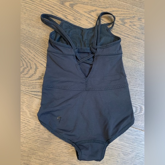 Ivivva by Lululemon Pulse On Pointe Leotard 2 Black Luxtreme Girls size 6 - Picture 2 of 5